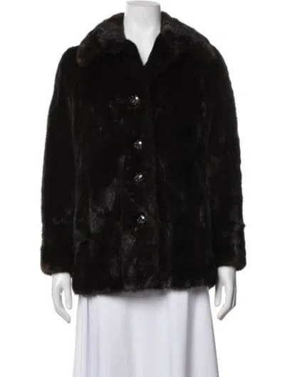 Pre-owned Fur Mink  Jacket In Black