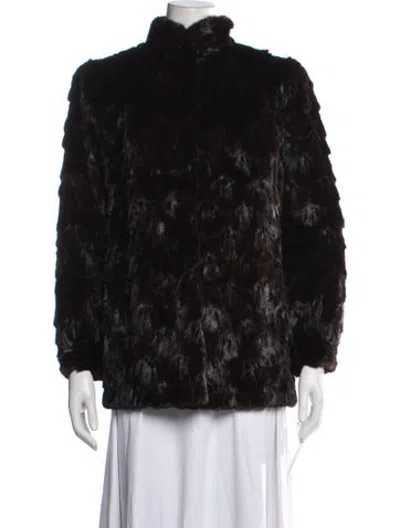 Pre-owned Fur Mink  Jacket In Black