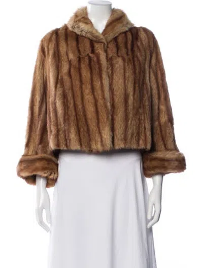 Pre-owned Fur Mink  Jacket In Brown