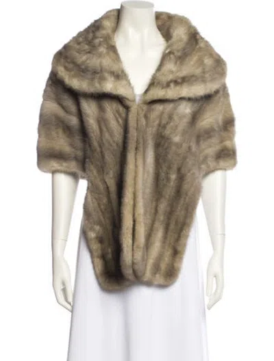 Pre-owned Fur Mink  Jacket In Neutrals