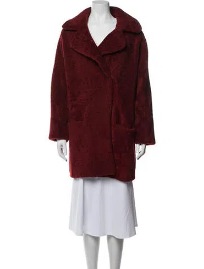 Pre-owned Fur Persian Lamb  Coat In Red