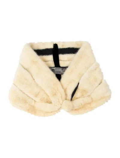 Pre-owned Fur Shawl In Neutrals
