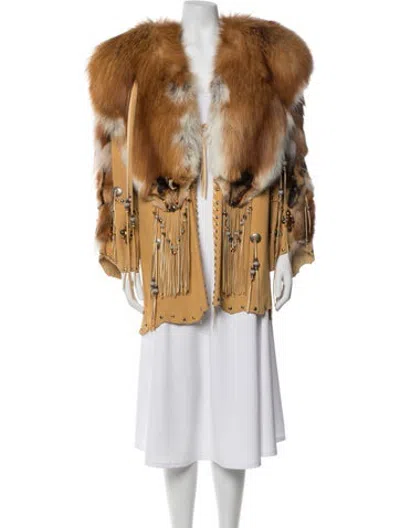 Pre-owned Fur Vintage  Jacket In Brown
