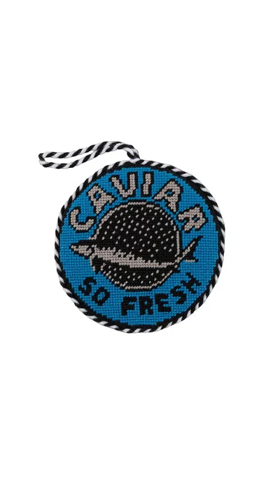 Furbish Studio Caviar Needlepoint Icon Ornament In Blue
