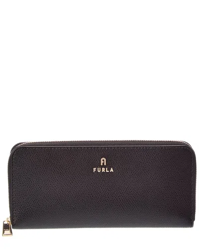 Furla Camelia Large Zip Around Slim Wallet In Black