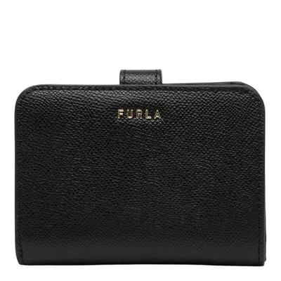 Pre-owned Furla Classic Leather Wallet In Black