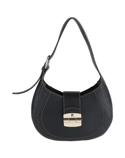 Furla Club 2 S Hobo Woman Handbag Black Size - Calfskin