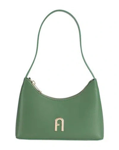 Furla Diamante Mini Shoulder B Woman Handbag Green Size - Leather