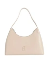 Furla Diamante S Shoulder Bag Woman Handbag Beige Size - Leather In Green