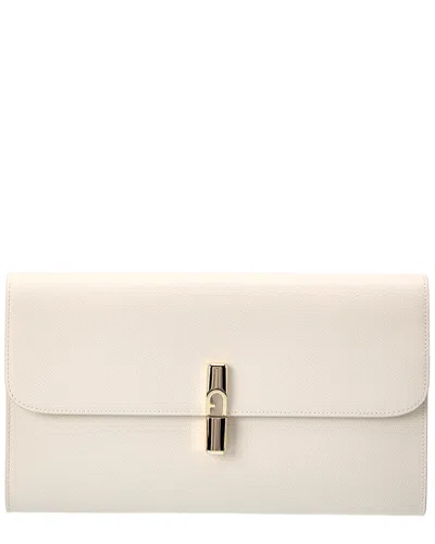 Furla Iride Leather Clutch In Pink
