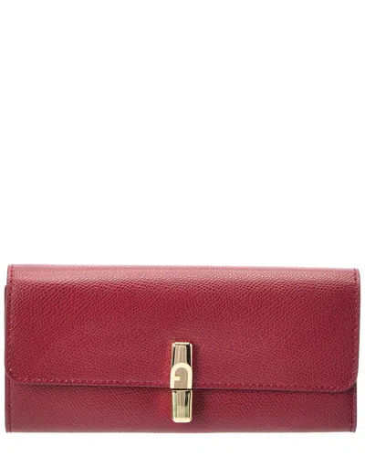 Furla Iride Leather Continental Wallet In Burgundy