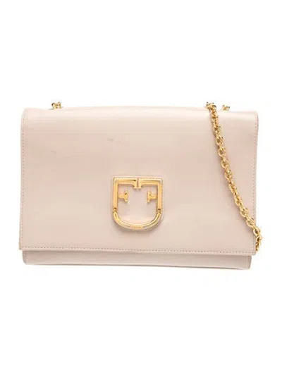 Pre-owned Furla Leather Crossbody Bag In Neutrals