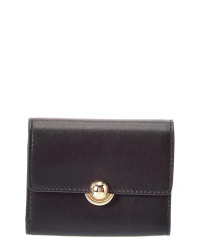 Furla Sfera Small Leather Compact Wallet In Black