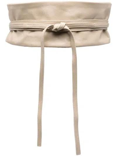 Furling By Giani High-waist Tie-fastening Belt In White