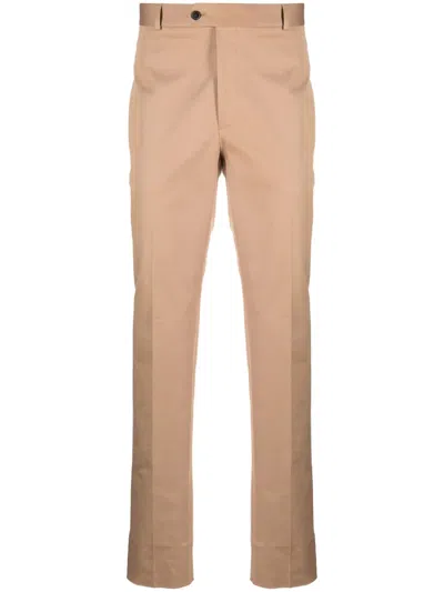 Fursac Slim-fit Cotton Gabardine Chinos In Neutrals