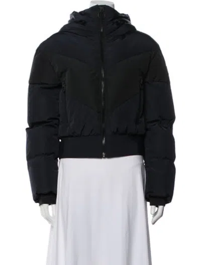 Pre-owned Fusalp Colorblock Pattern Down Jacket In Black
