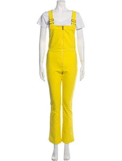 Pre-owned Fusalp Nylon Crew Neck Ski Suit In Yellow