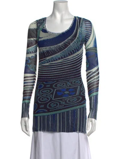 Pre-owned Fuzzi Vintage 2000's Top In Blue