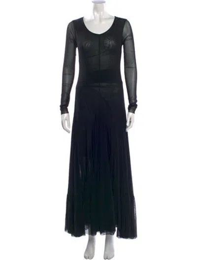 Pre-owned Fuzzi Vintage Long Dress In Black