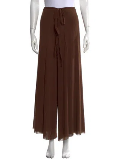 Pre-owned Fuzzi Vintage Wide Leg Pants In Brown