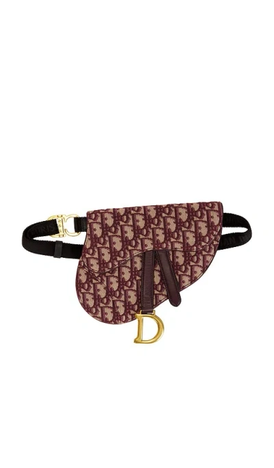 Fwrd Renew Dior Saddle Belt Bag In Red