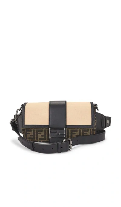 Fwrd Renew Fendi Zucca Baguette Convertible Belt Bag In Brown