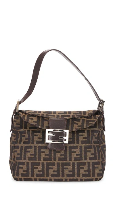Fwrd Renew Fendi Zucca Shoulder Bag In Brown
