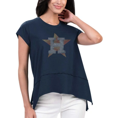 G-iii 4her By Carl Banks Navy Houston Astros Cheer Fashion T-shirt