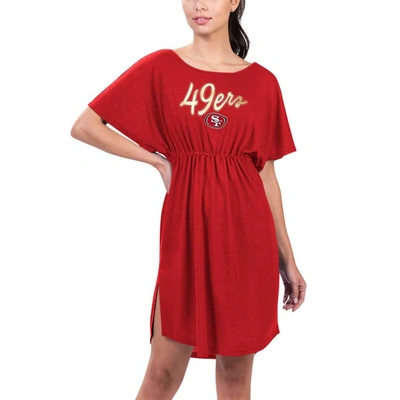 G-iii 4her By Carl Banks Scarlet San Francisco 49ers Versus Swim Coverup