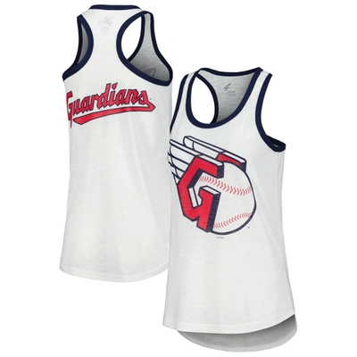 G-iii 4her By Carl Banks White Cleveland Guardians Tater Tank Top