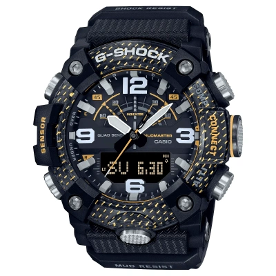 Pre-owned G-shock Casio  Mudmaster Carbon Core Guard Bright Yellow Mens Watch Ggb100y-1a