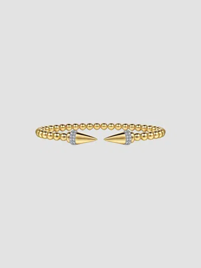 Gabriel & Co. Women's Bujukan 14k Yellow Gold & 0.20 Tcw Diamond Beaded Cuff