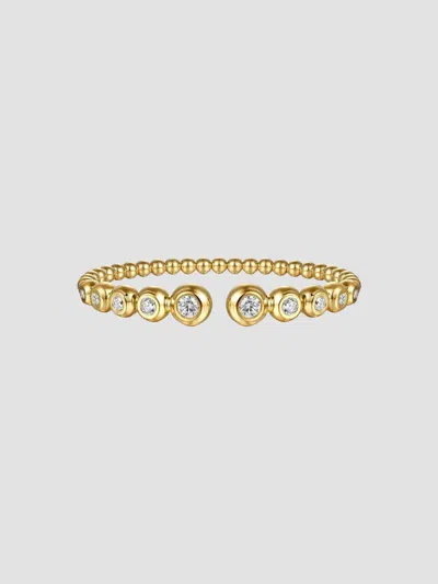 Gabriel & Co. Women's Bujukan 14k Yellow Gold & 1.47 Tcw Diamond Beaded Cuff