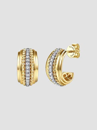 Gabriel & Co. Women's Bujukan Two-tone 14k Gold & 0.20 Tcw Diamond Hoop Earrings