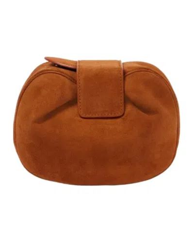 Gabriela Hearst Demi Suede Clutch In Brown