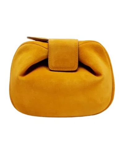 Gabriela Hearst Soft Demi Small Leather Clutch In Brown