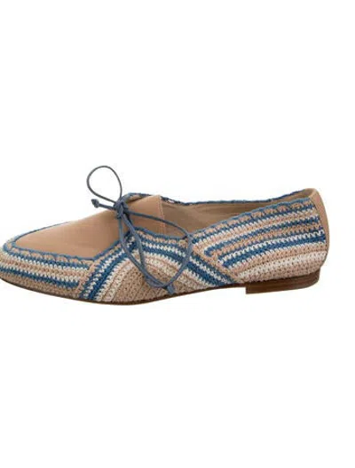 Pre-owned Gabriela Hearst Striped Oxfords In Blue/white