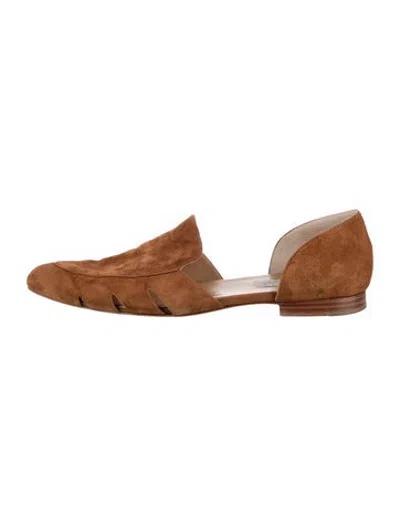 Pre-owned Gabriela Hearst Suede Flats In Brown
