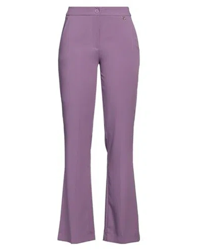 Gai Mattiolo Woman Pants Purple Size 6 Polyester, Elastane