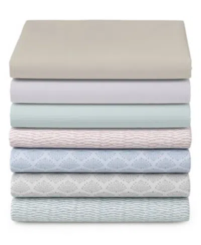 Gaiam Cooling Brushed Microfiber Sheet Sets In Ikat Fan Light Ocean