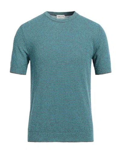 Gallia Man Sweater Pastel Blue Size 36 Cotton, Polyamide