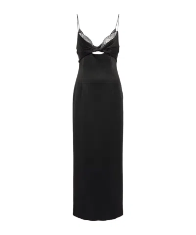 Galvan Crystal-embellished Maxi Dress In Black