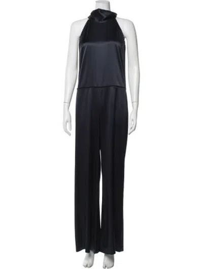 Pre-owned Galvan Halterneck Jumpsuit In Blue