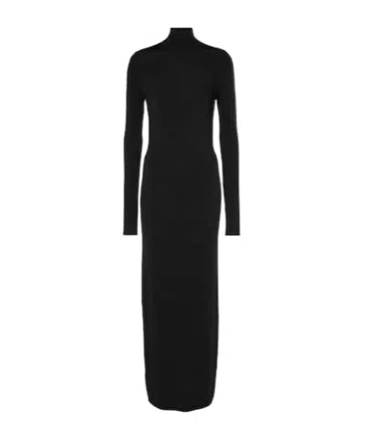 Galvan Iris Turtleneck Jersey Maxi Dress In Black