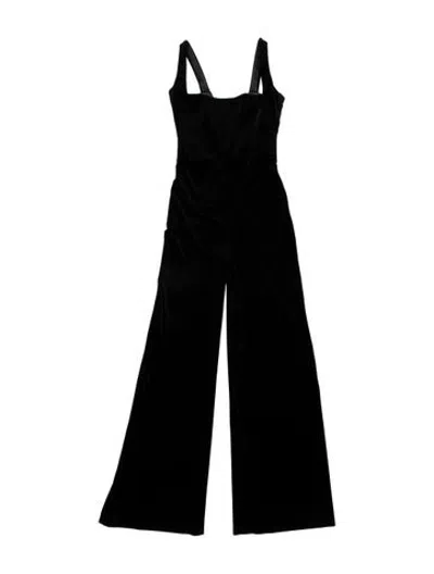 Pre-owned Galvan Square Neckline Jumpsuit In Black