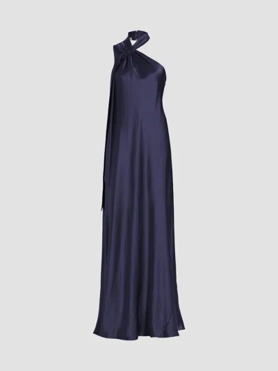 Galvan Women's Ushuaia Satin Tieneck Gown In Midnight