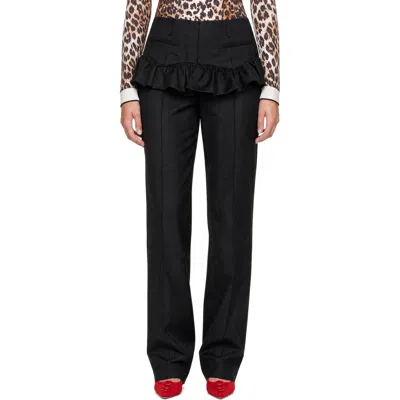 Ganni Black Wool Trousers