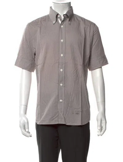 Pre-owned Gant Plaid Print Short Sleeve Shirt In Multicolor