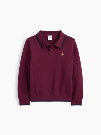 Gap Factory Babygap Brannan Bear Polo Shirt Sweater In Red