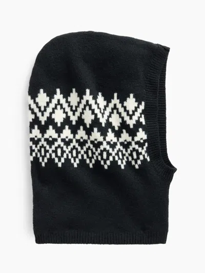 Gap Factory Cashsoft Recycled Cozy Hood In Fairisle Black